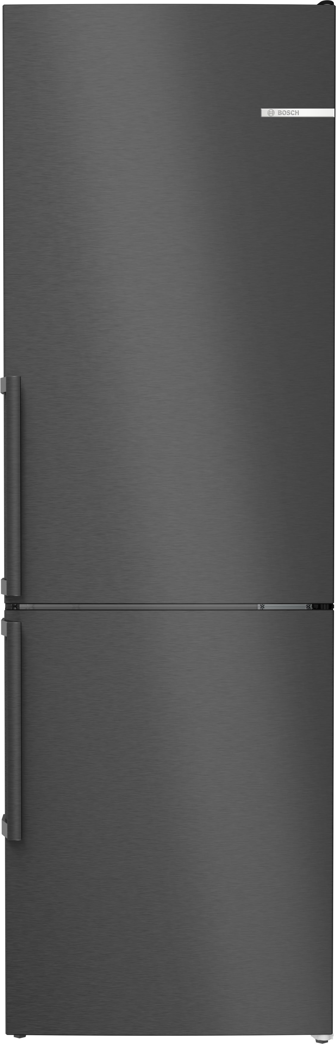 מקרר מקפיא תחתון Bosch Serie 4 KGN36VXCT בנפח 321 ליטר בדירוג C עם NoFrost — פלדה שחורה