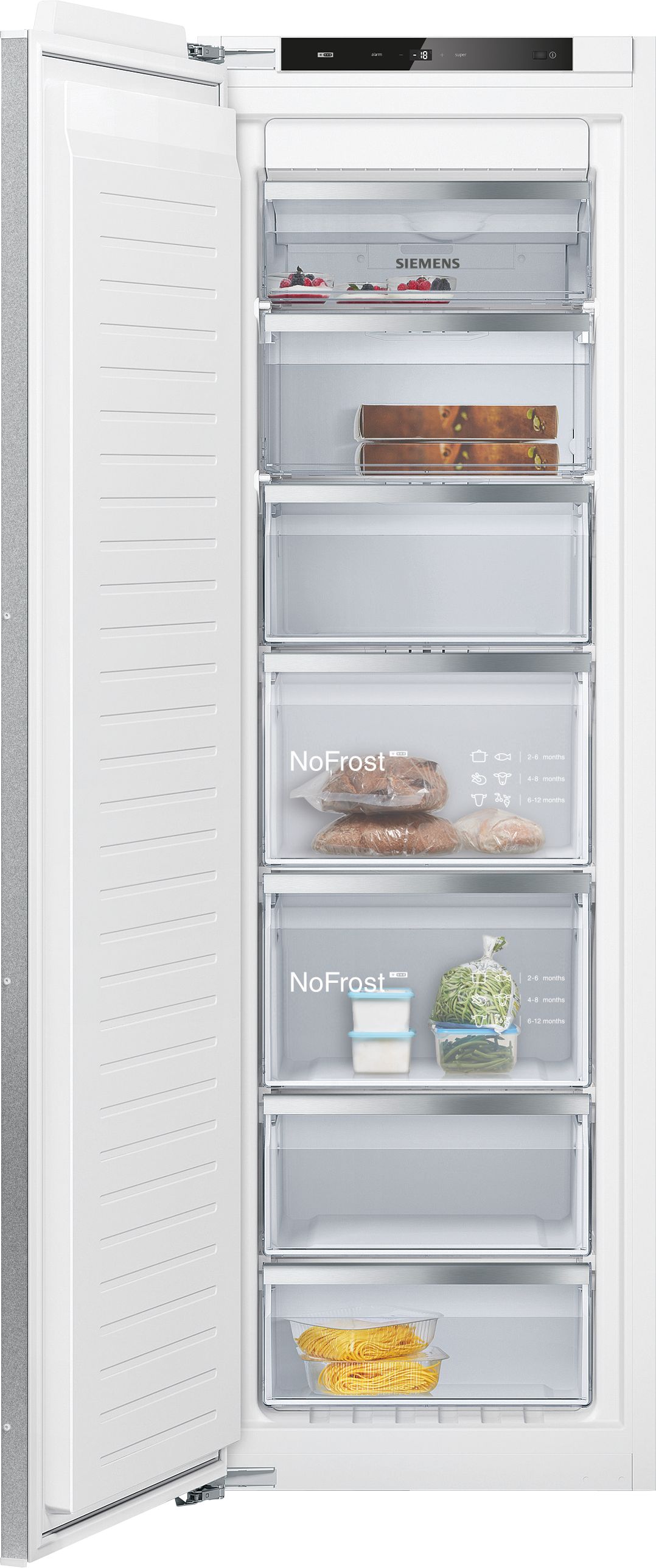 מקפיא אינטגרלי מלא Siemens iQ500 GI81NACE0 בנפח 212 ליטר עם NoFrost ו-SoftClosing