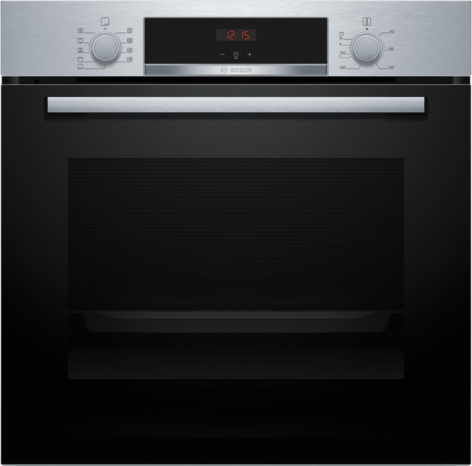 תנור בנוי Bosch HBA514BS3 Serie 4 נירוסטה - 7 תוכניות, טורבו 3D וניקוי הידרוליטי