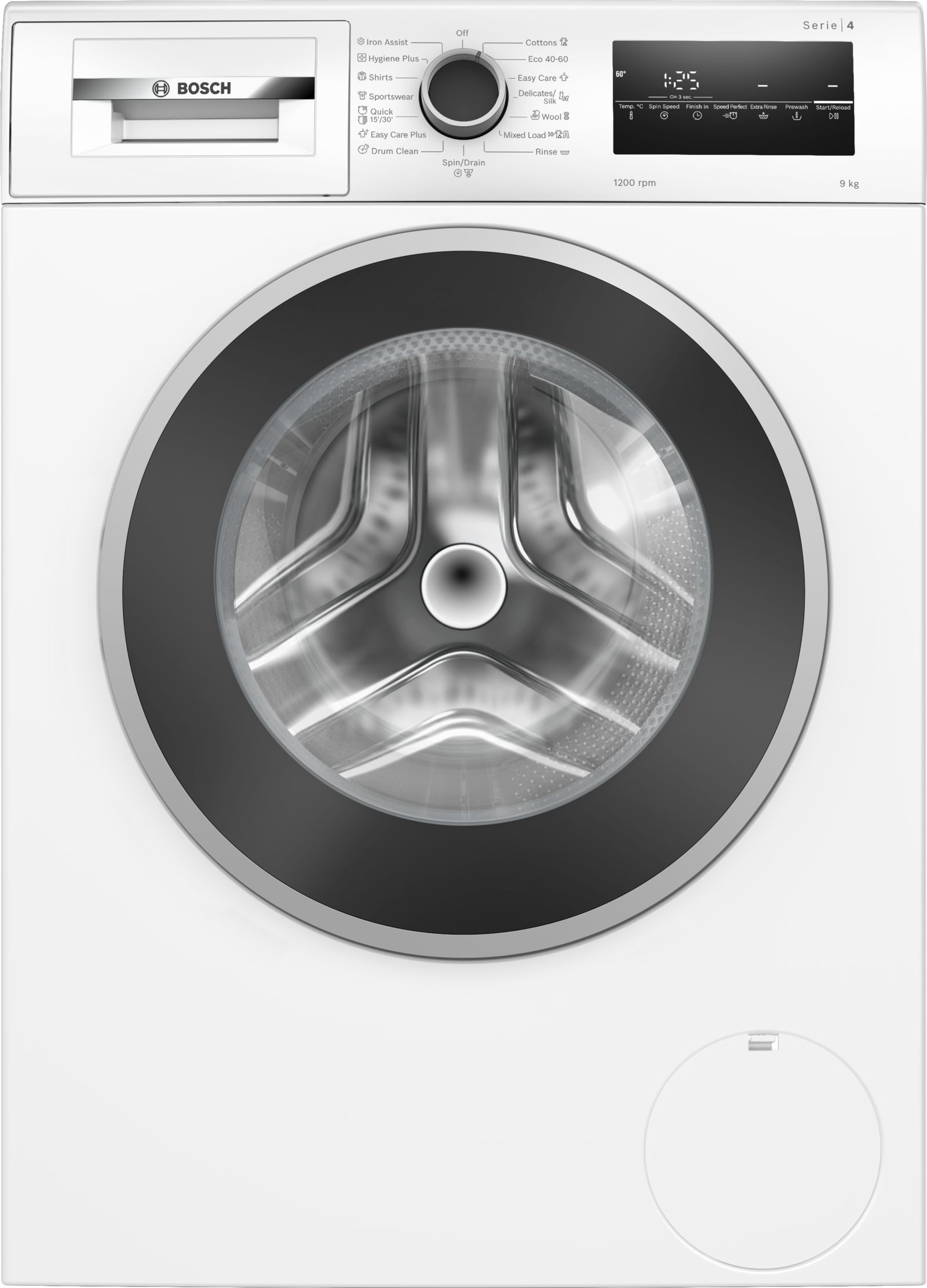 מכונת כביסה Bosch WAN24229IL 9 ק"ג 1200 סל"ד - Serie 4 עם Iron Assist