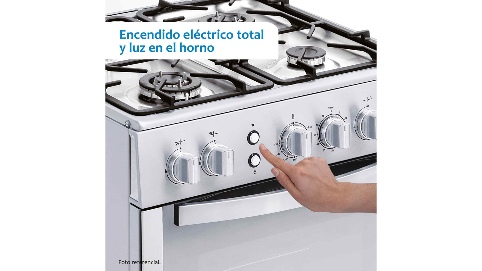 Ripley - COLDEX COCINA A GAS CX721 5 QUEMADORES