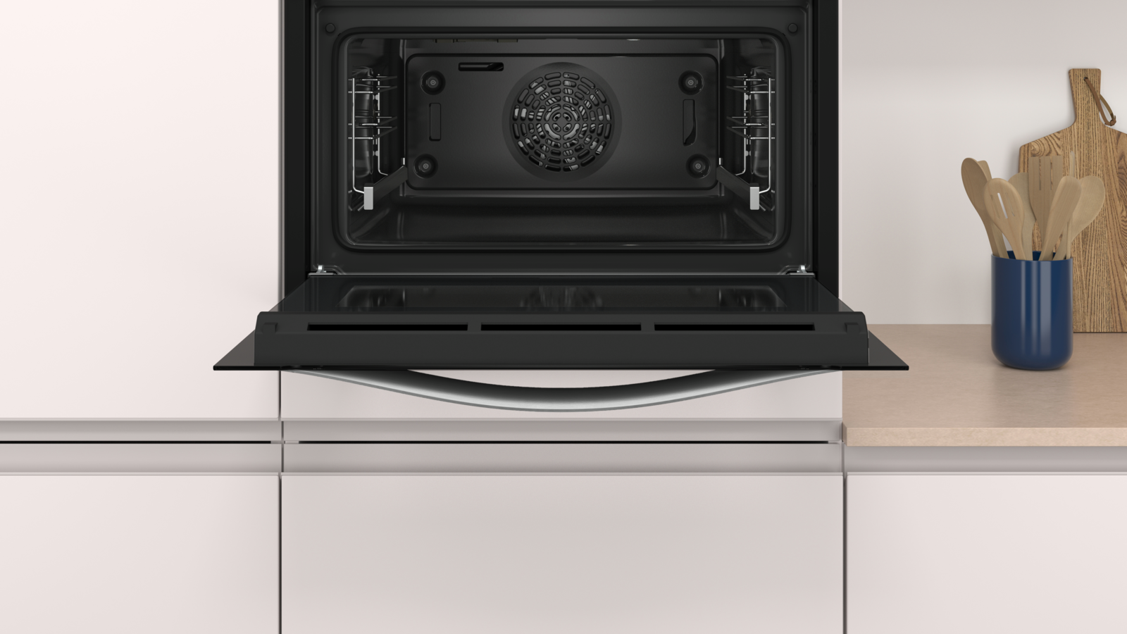 Horno Balay 3cb5878b0 Cristal Blanco Compacto Multifuncion 45 Cm 47 L