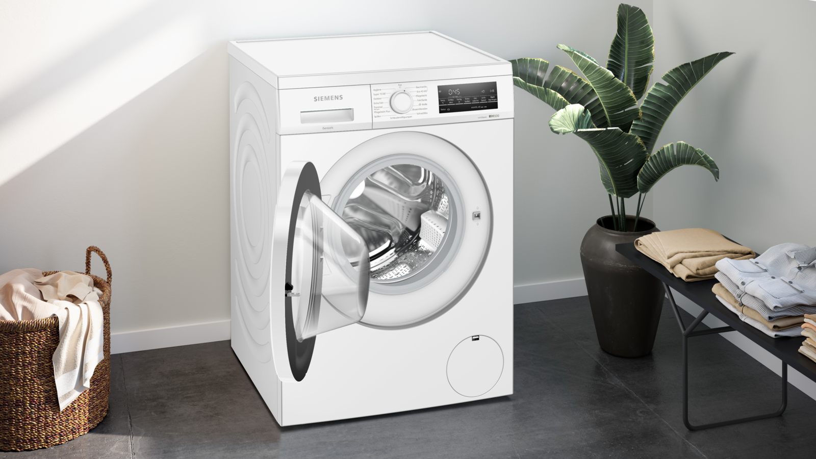 Siemens WU14Q420 Waschmaschine iQ500 Freistehend Weiß Neu 