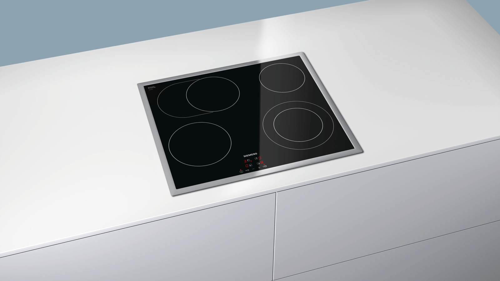 Siemens ET645HN17E 60 cm autarkes Elektro Glaskeramik Kochfeld Bräterzone Ceran