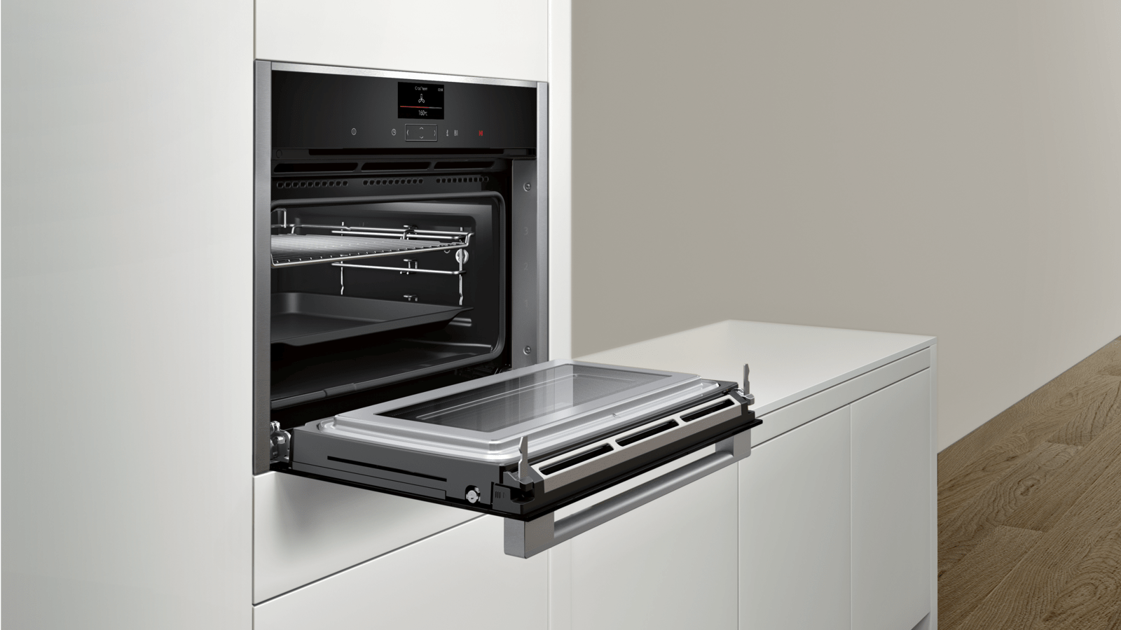 Neff C27ms22h0b Built In Compact Oven With Microwave Function