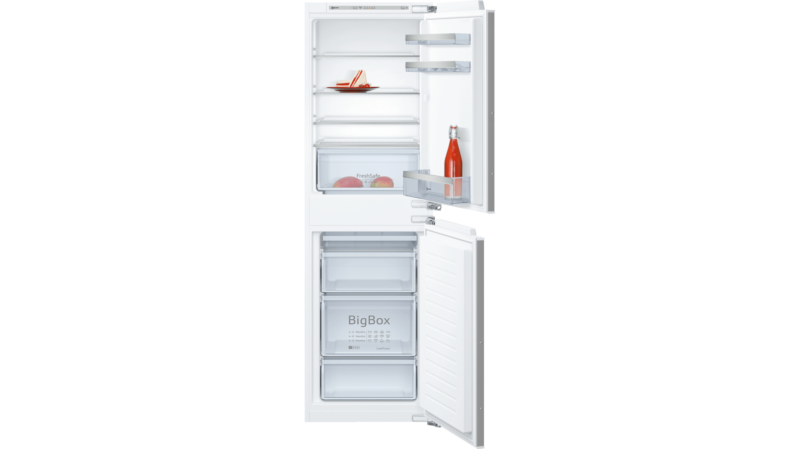 neff ki5852f30g integrated 50 50 fridge freezer