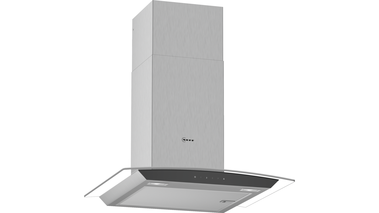 neff black glass cooker hood