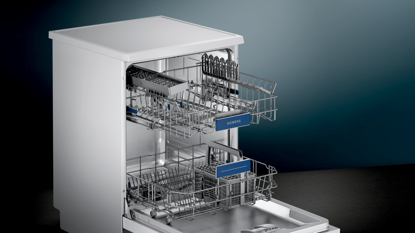 Siemens Sn236w02jg Free Standing Dishwasher