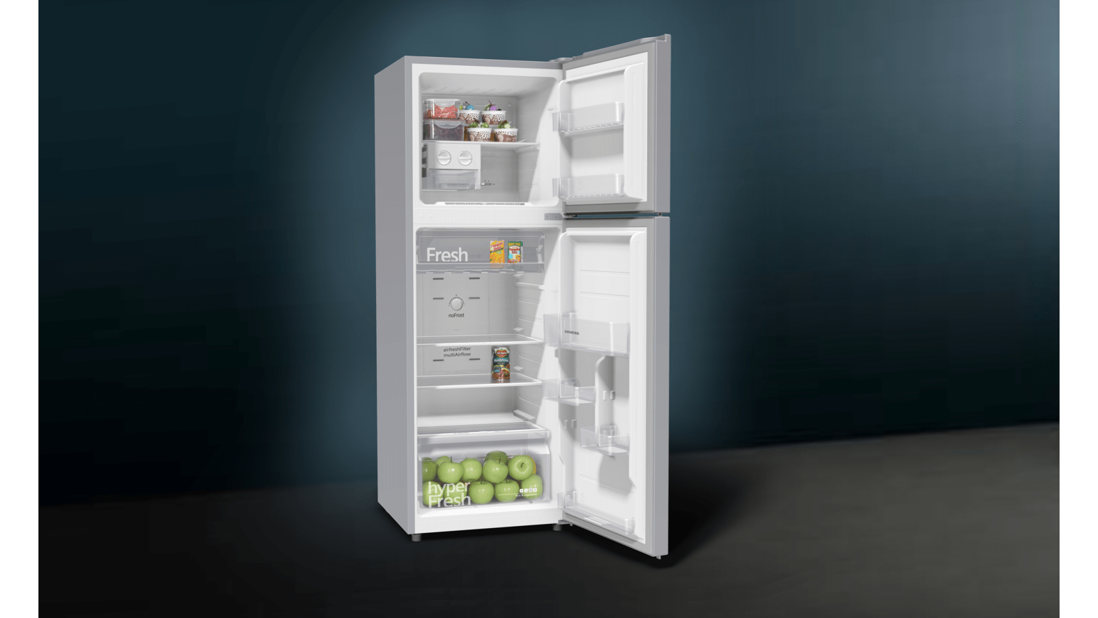 Siemens Kd25nvl3ak Free Standing Fridge Freezer With Freezer At Top