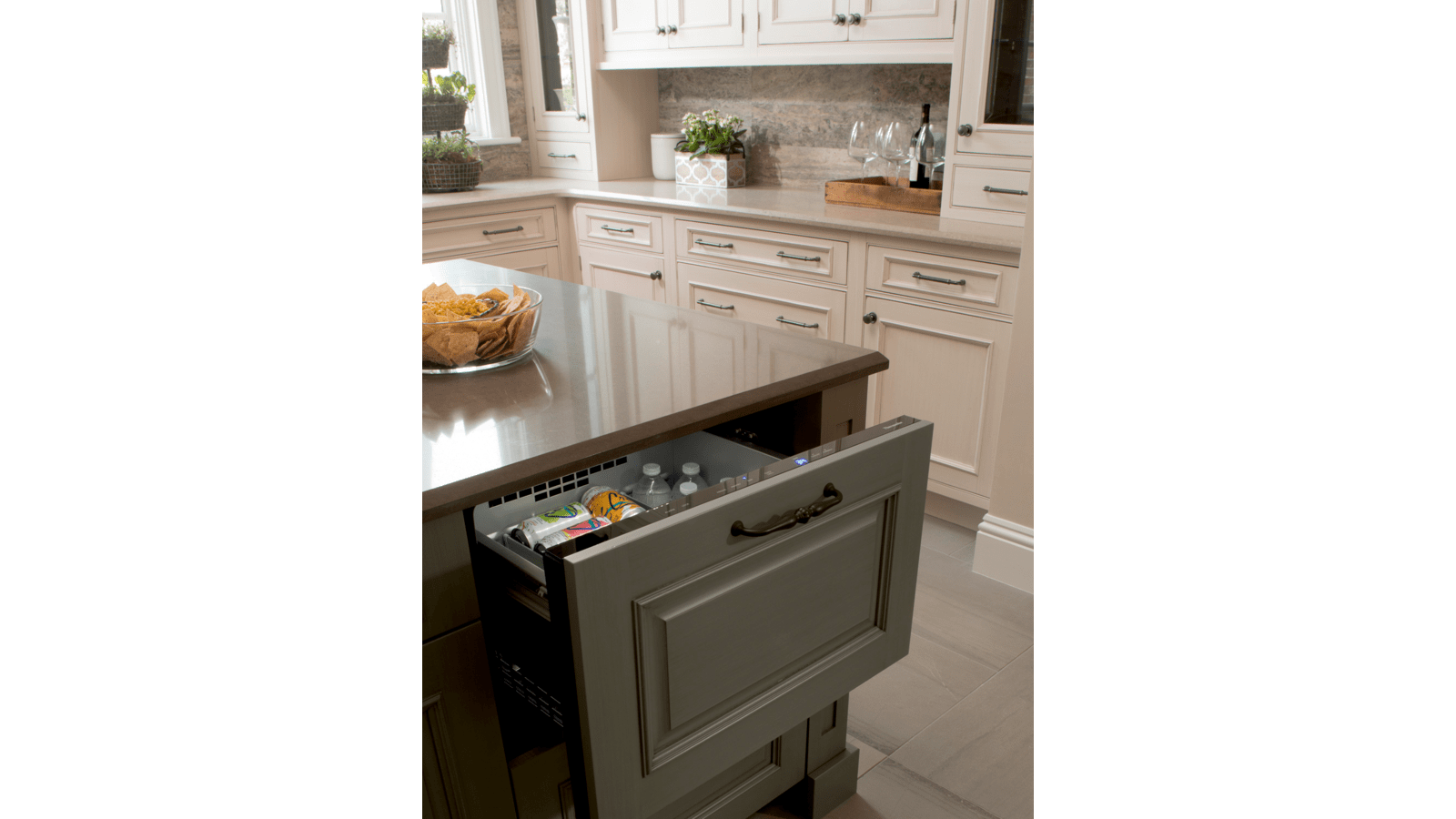 24 Inch Under Counter Double Drawer Refrigerator Freezer