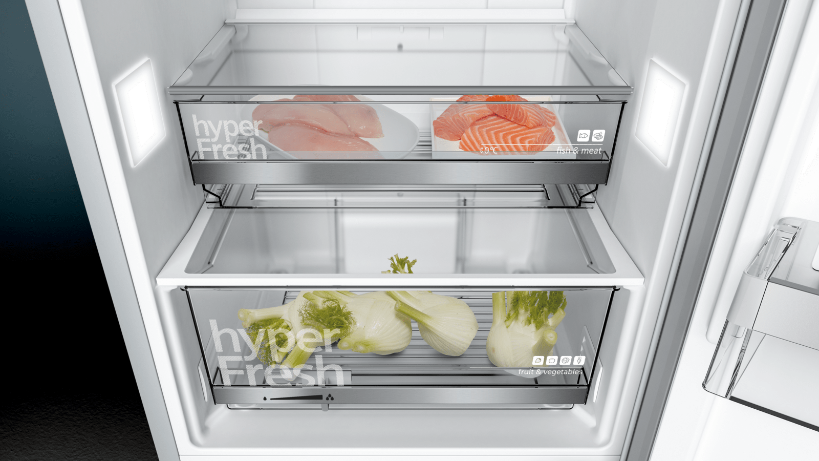 Siemens Kg36nhi32 Free Standing Fridge Freezer With Freezer At Bottom