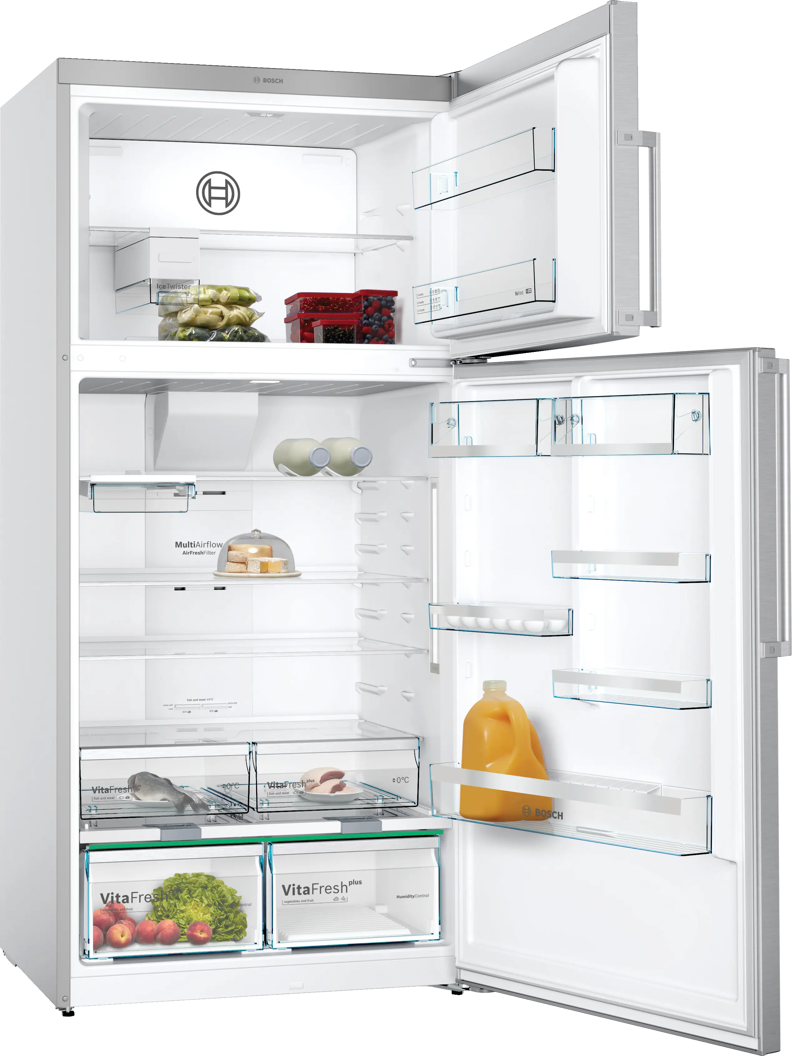 KDN86AI30M free-standing fridge-freezer with freezer at top | BOSCH AE