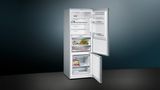 iQ700 free-standing fridge-freezer with freezer at bottom, glass door 193 x 70 cm Black KG56FSB40 KG56FSB40-2