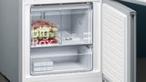 iQ700 free-standing fridge-freezer with freezer at bottom, glass door 193 x 70 cm Black KG56FSB40 KG56FSB40-7