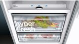 iQ700 free-standing fridge-freezer with freezer at bottom, glass door 193 x 70 cm Black KG56FSB40 KG56FSB40-6