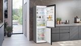 iQ300 free-standing fridge-freezer with freezer at bottom 186 x 60 cm antiFingerprint door (Intelligent black - Steel surface) KG36NXXDF KG36NXXDF-3