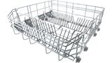 Lower crockery basket silver, 6 flip tines, handle, flip tray, cutlery basket 11018806 for single parts see 3VS6660BA/01 (page 7 exploded drawing) 20002904 20002904-2