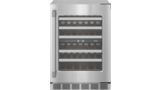 Freedom® Under Counter Wine Cooler with Glass Door 24'' Professional Stainless Steel, Right Hinge T24UW925RS T24UW925RS-1