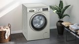 iQ500 Waschmaschine, unterbaufähig - Frontlader 9 kg 1400 U/min., Silber-inox WU14UTS9 WU14UTS9-6