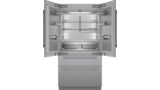 Freedom® Réfrigérateur combiné intégrable à portes françaises avec congélateur en bas  Professional Inox T42BT120NS T42BT120NS-3