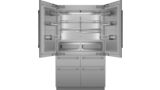 Freedom® Réfrigérateur combiné intégrable à portes françaises avec congélateur en bas  Professional Inox T48BT120NS T48BT120NS-3