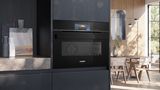 iQ700 Built-in compact oven with steam function 60 x 45 cm Black CS958GCB1 CS958GCB1-6