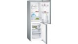 iQ100 free-standing fridge-freezer with freezer at bottom 176 x 60 cm Inox-look KG33NNL31K KG33NNL31K-2