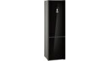 iQ500 Free-standing fridge-freezer with freezer at bottom, glass door 203 x 60 cm Black KG39NLB35 KG39NLB35-1