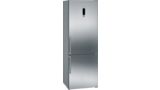 iQ300 Free-standing fridge-freezer with freezer at bottom 203 x 70 cm Inox-easyclean KG49NXI30 KG49NXI30-1