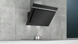 iQ300 Wall-mounted cooker hood 80 cm clear glass black printed LC87KHM60B LC87KHM60B-6