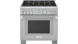 Gas Professional Range 36'' Pro Grand® Commercial Depth Stainless Steel PRG366WG PRG366WG-1