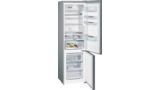 iQ500 Free-standing fridge-freezer with freezer at bottom, glass door 203 x 60 cm Black KG39NLB35 KG39NLB35-2