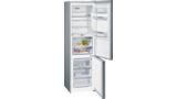 iQ700 Free-standing fridge-freezer with freezer at bottom, glass door 203 x 60 cm Black KG39FSB45 KG39FSB45-3