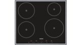 Touch control induction hob EH645TE11E black glass with stainless steel trim EH645TE11E EH645TE11E-1
