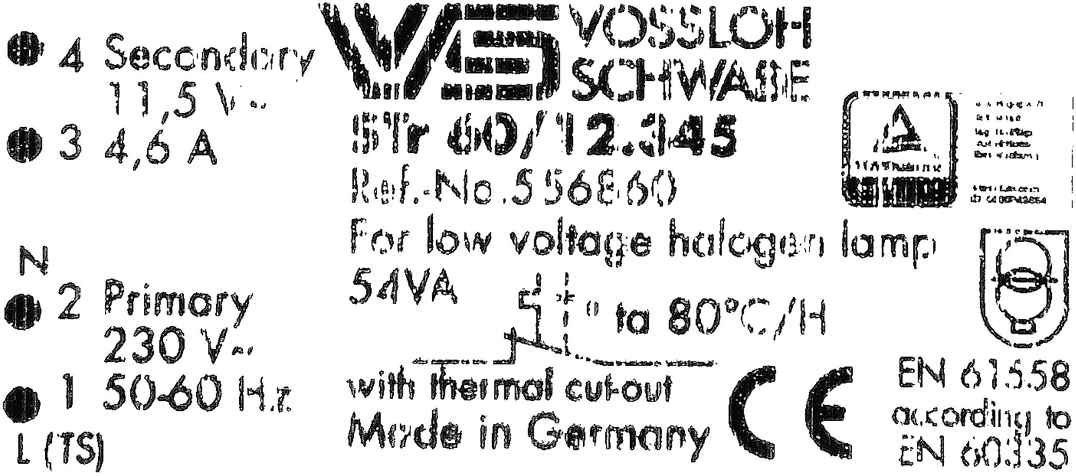 12006686 Transformer-mains | SIEMENS GB 