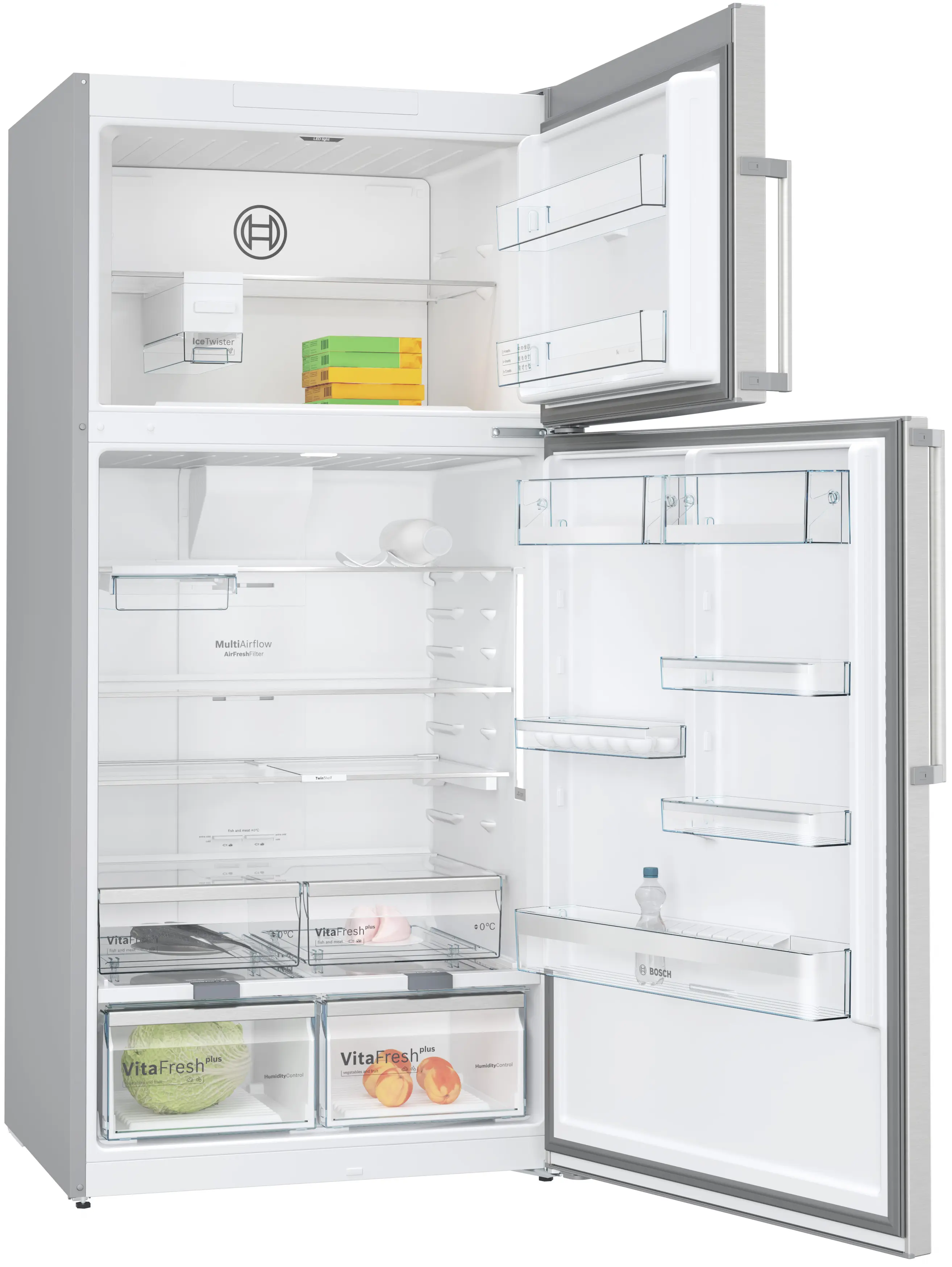 KDN86AIE0N Free-standing fridge-freezer with freezer at top