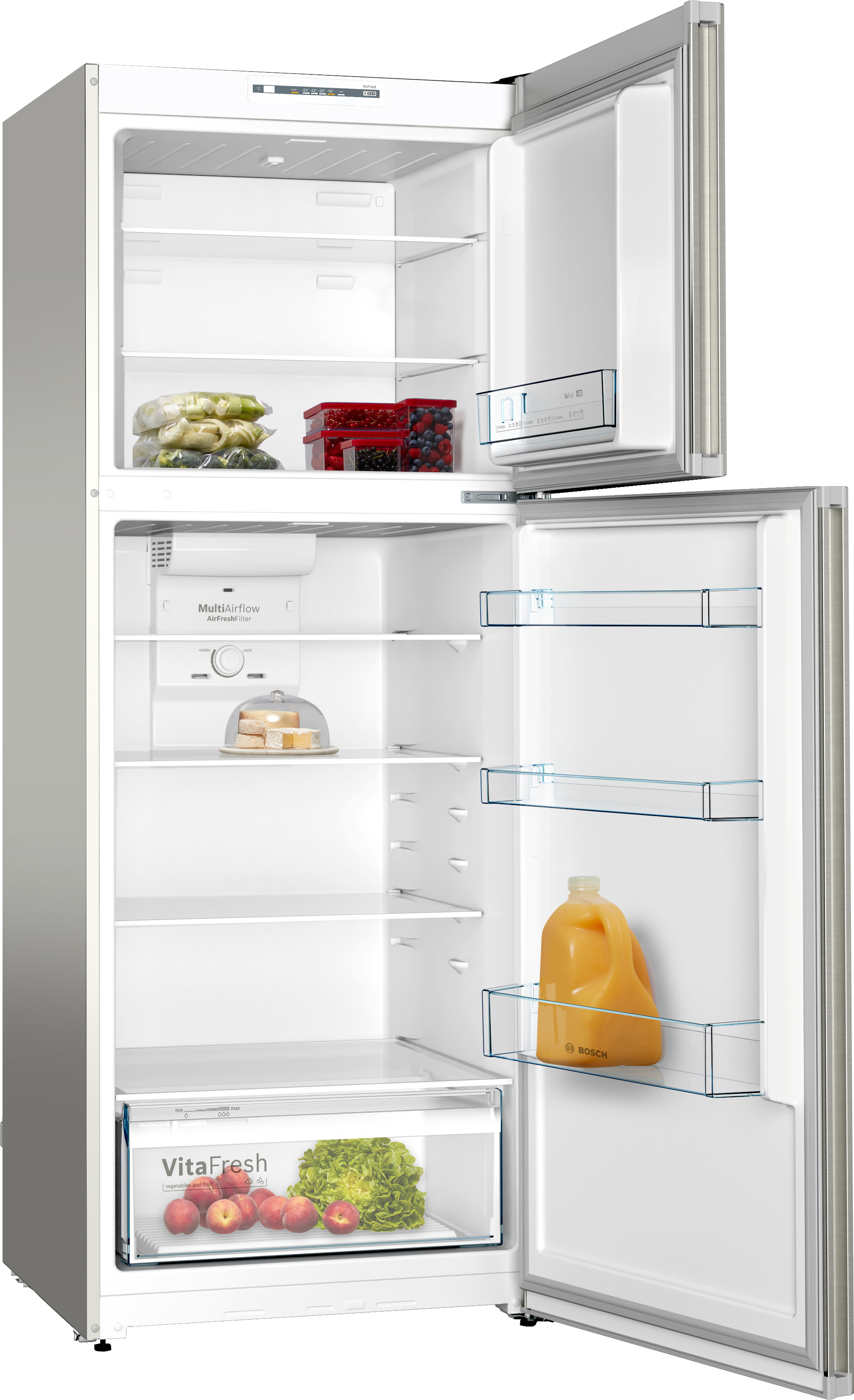 rin様 KDN55NL20U free-standing fridge-freezer with freezer at top | BOSCH XN