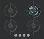 Siemens EP6A6HI10I iQ500 Gas hob 60 cm Tempered glass, Black