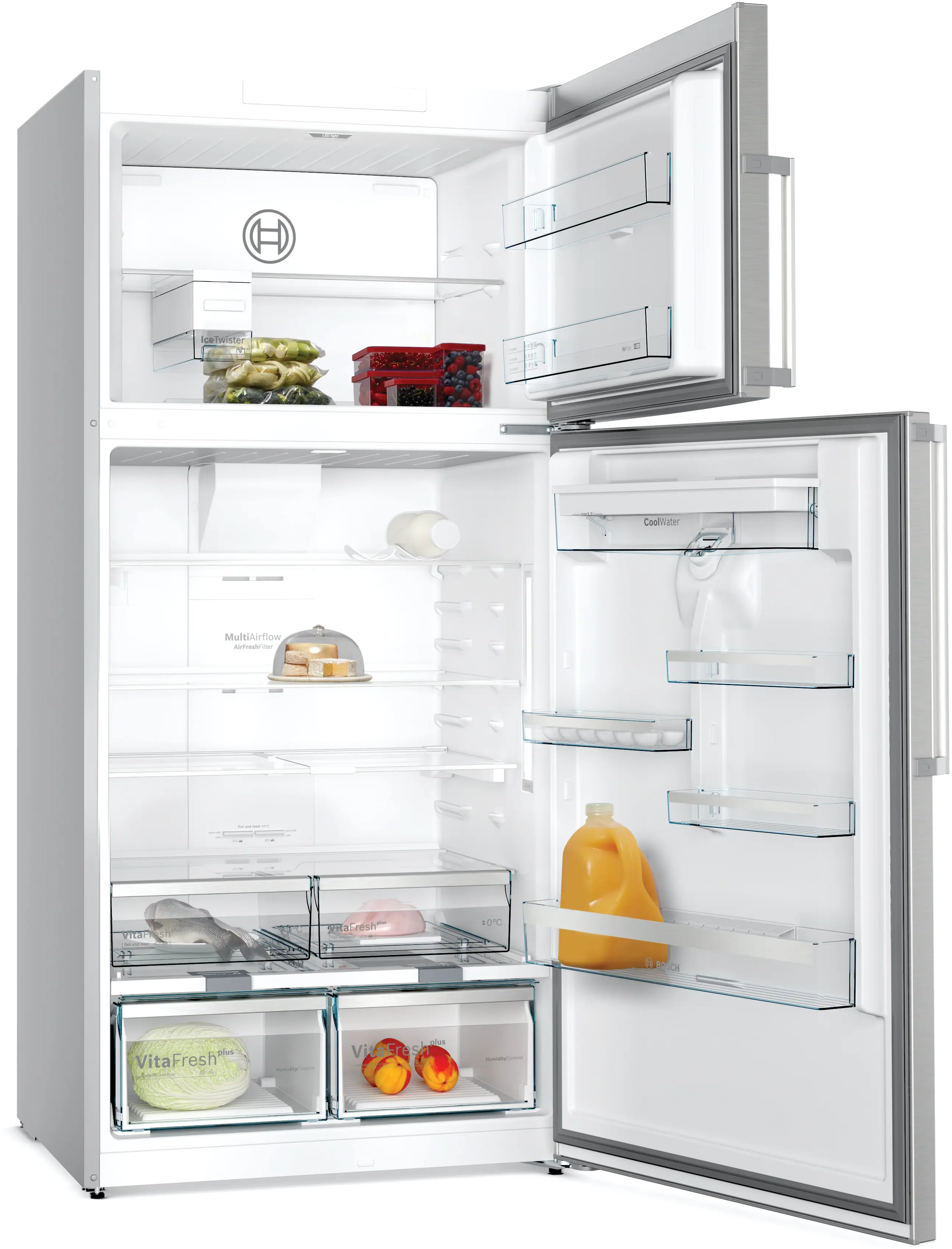 KDD86AI31M free-standing fridge-freezer with freezer at top | BOSCH AE