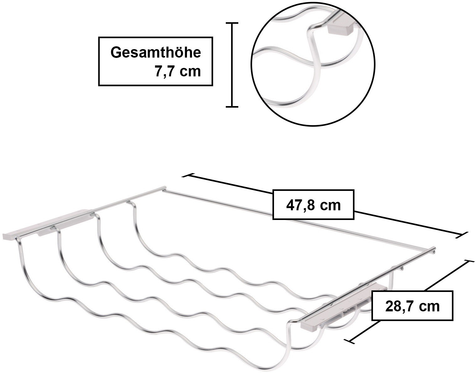 00747507 Chrome Flaschenablage für Einbaugeräte | Bosch Hausgeräte DE