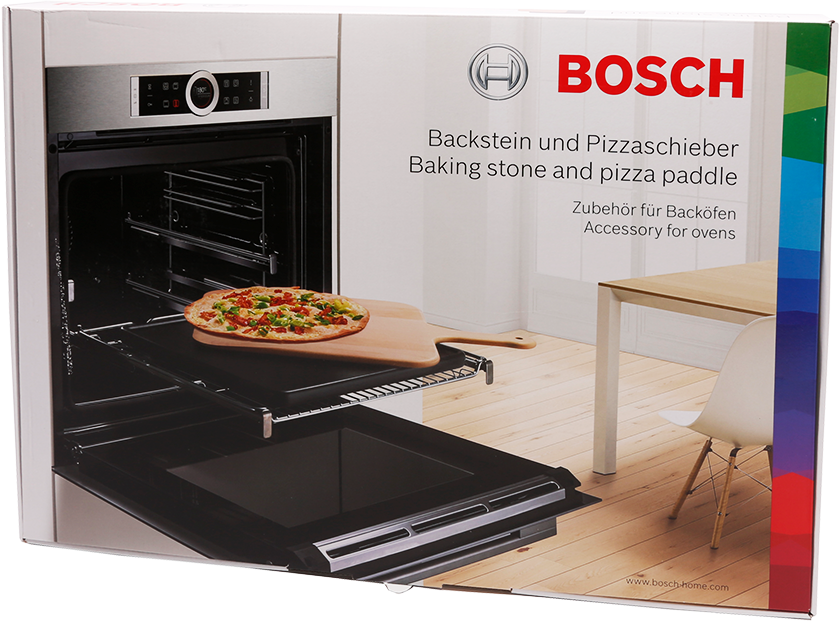 Pierre à Pain Bosch - Pour Cuisson Pain Et Pizza | Compatible Pyrolyse - Avec Pelle En Bois
