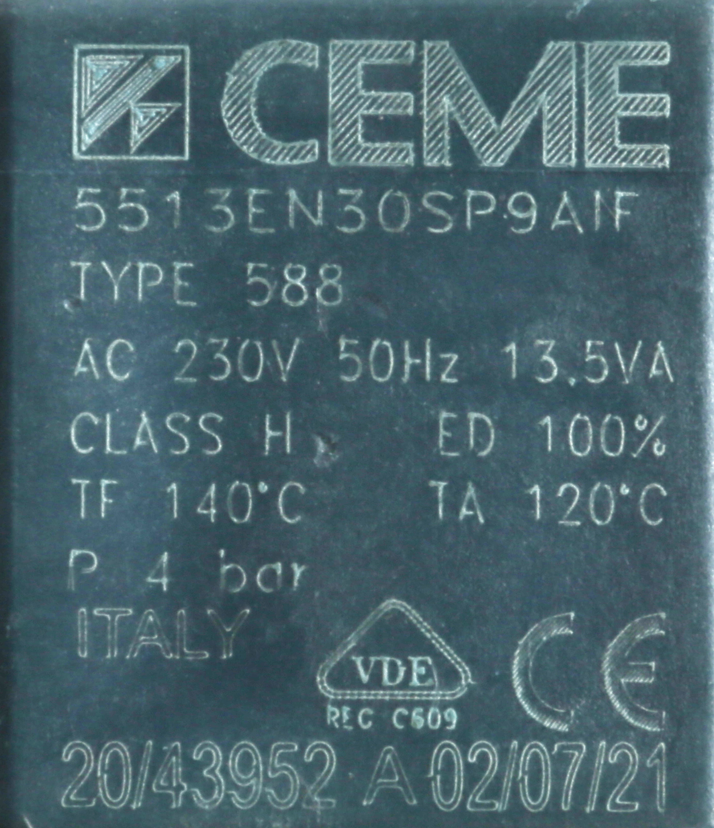 10004630 Valve-magnet | SIEMENS GB 