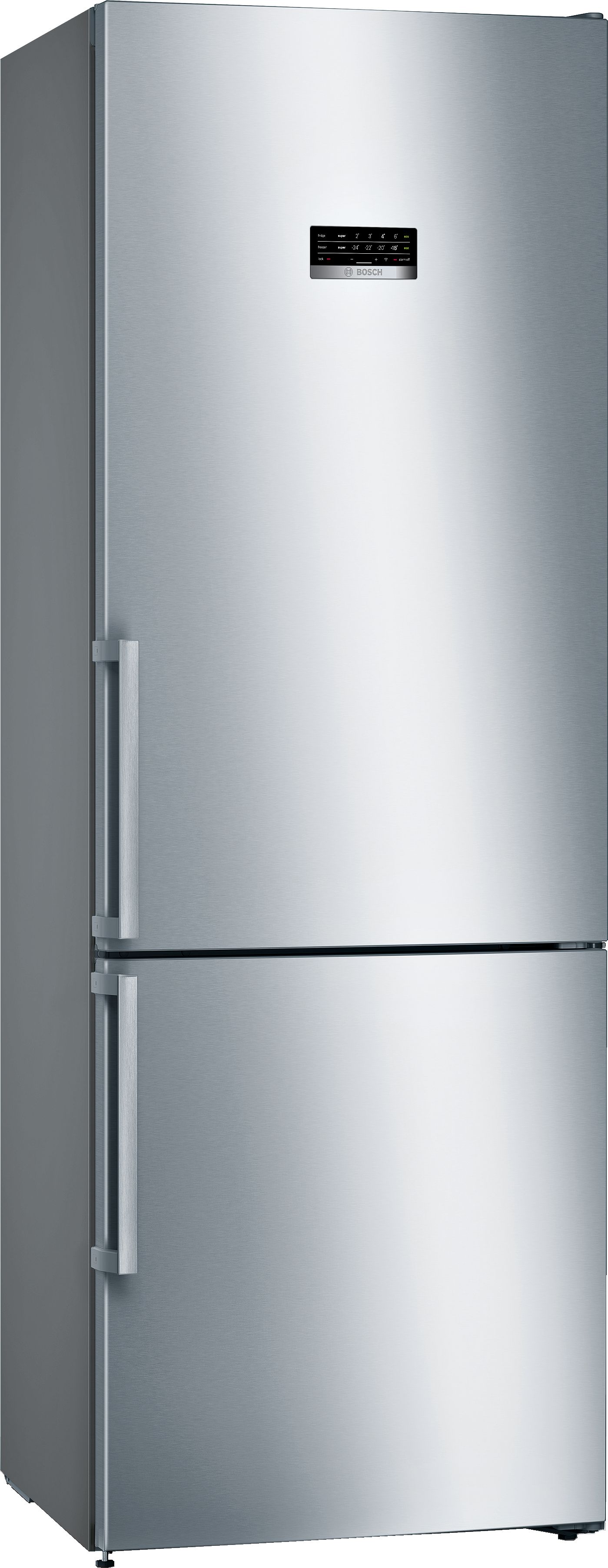 Bosch Serie 4 Frigorífico combinado de libre instalación 203 x 70 cm Acero inoxidable antihuellas KGN49XIEP
