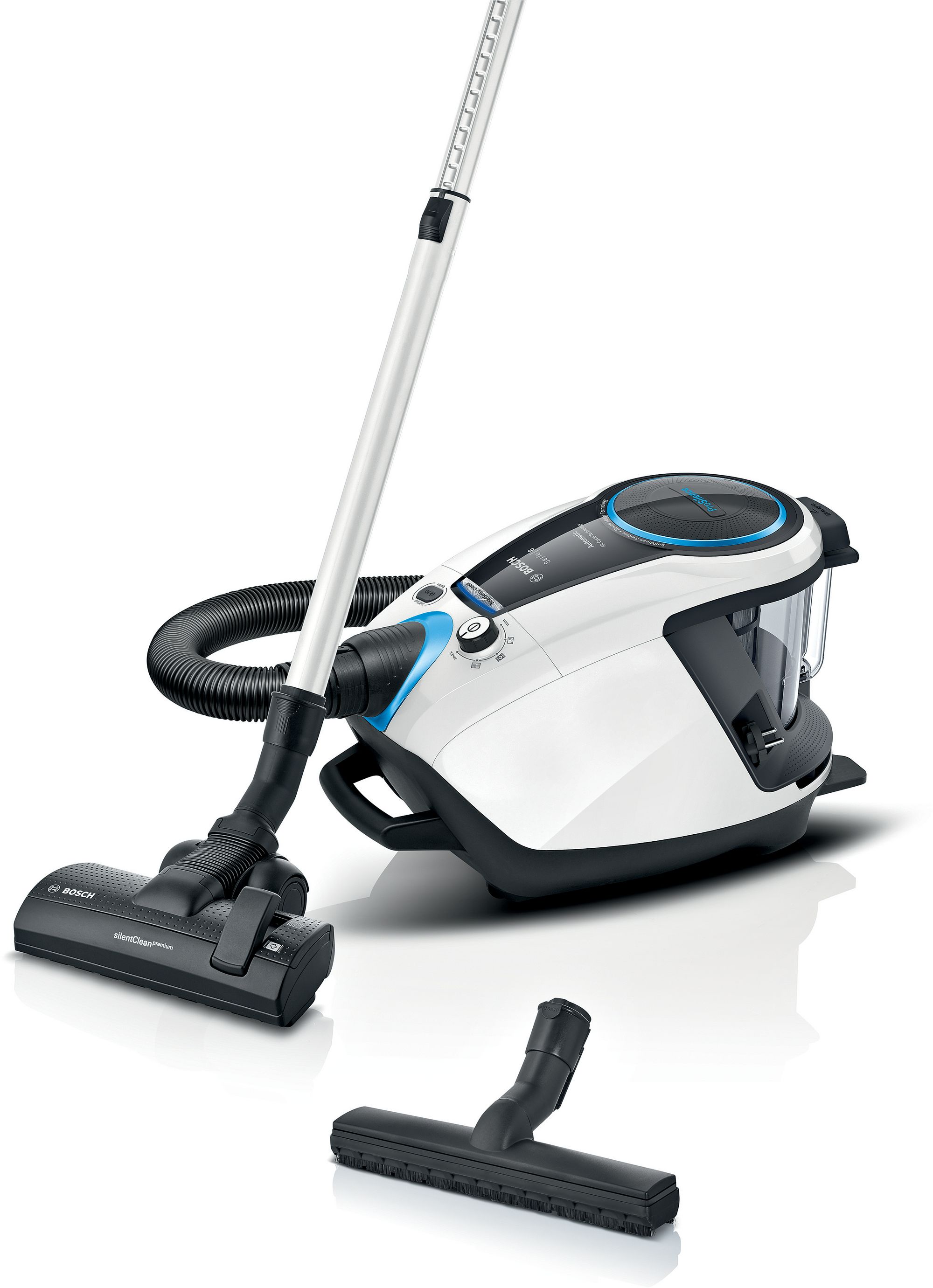Bosch Serie 8 Aspirador sin bolsa Pro Silence Blanco BGS7SIL1