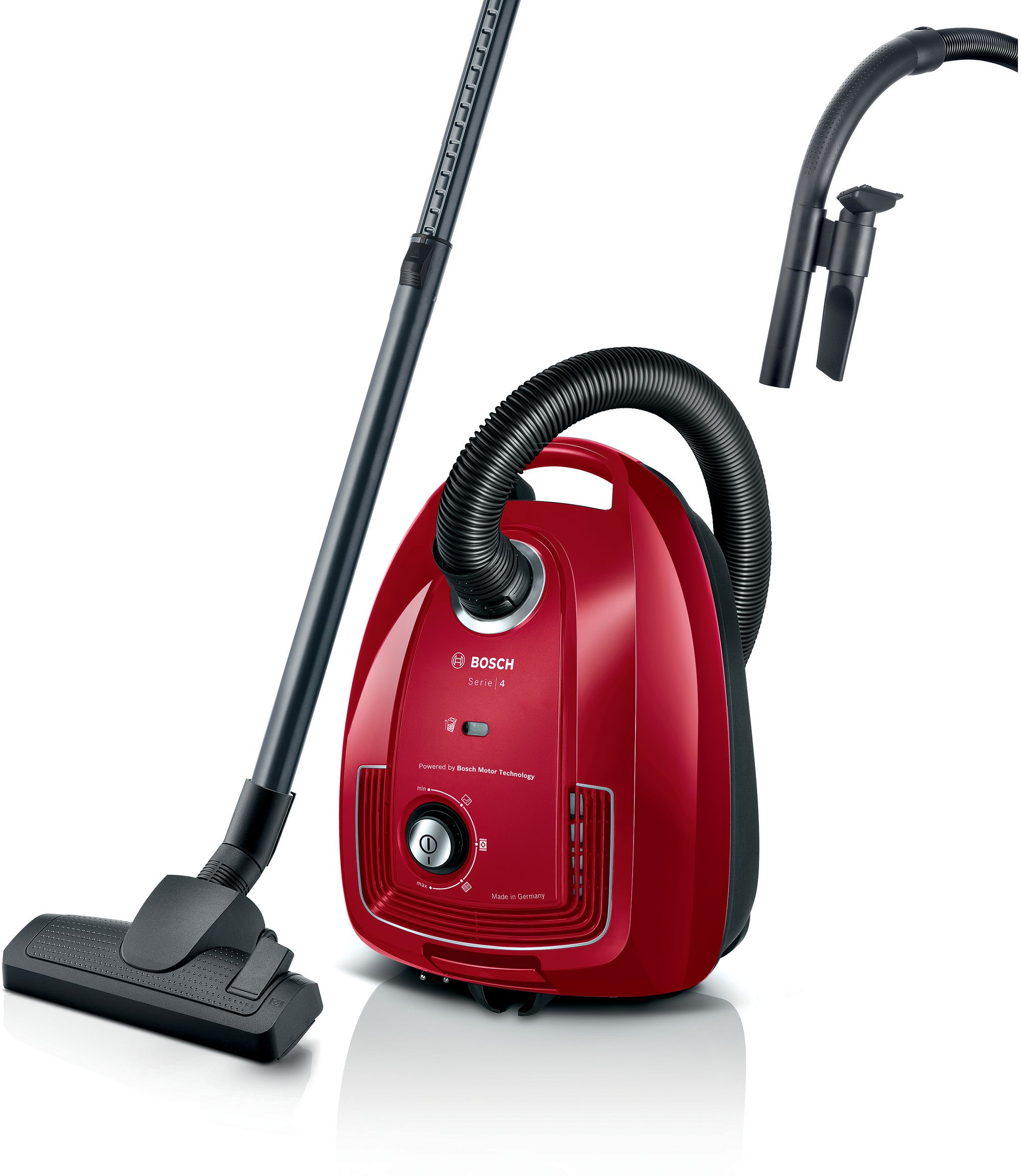 Bosch Serie 4 Aspirador con bolsa Rojo BGB38RD2