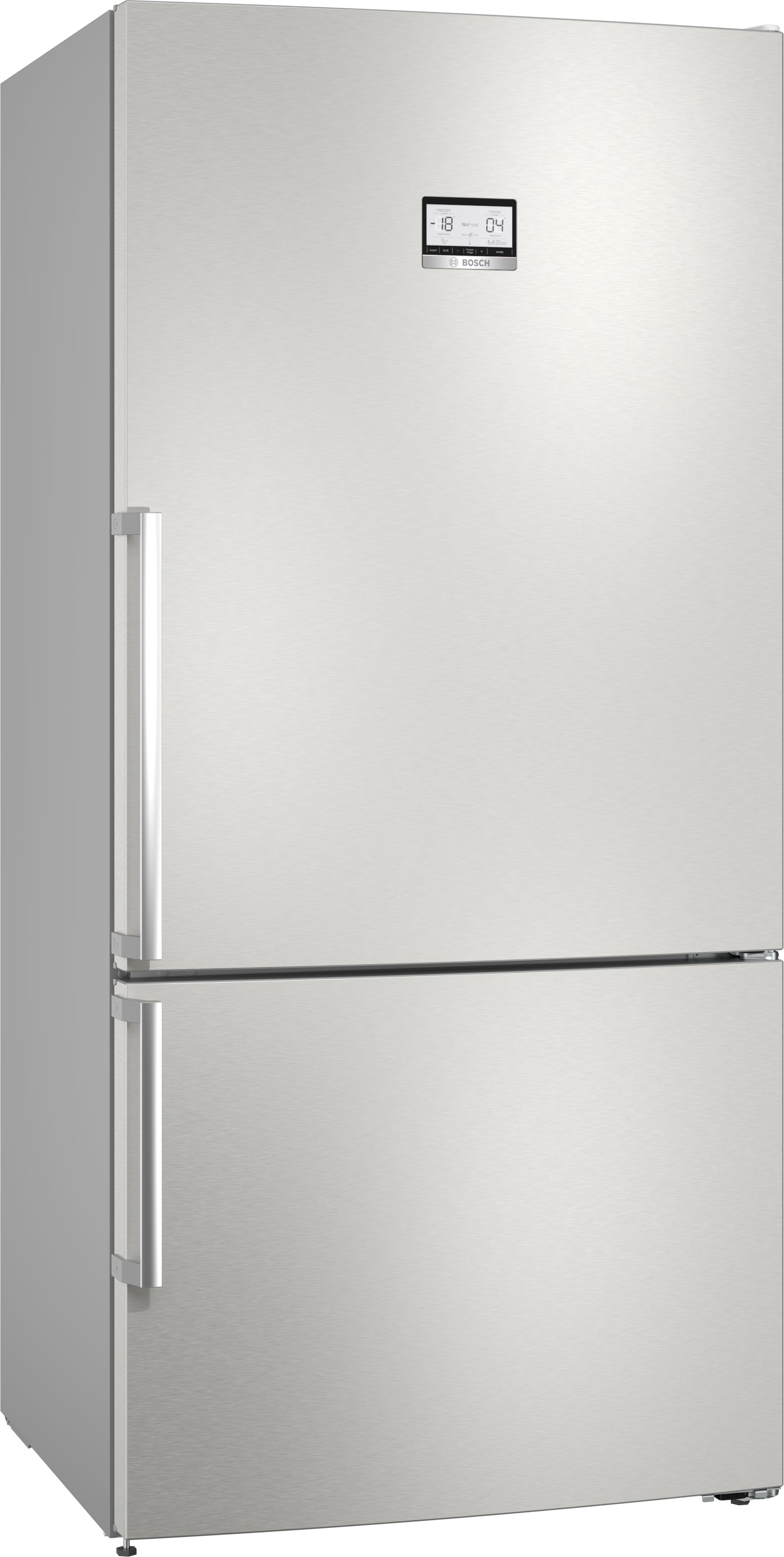 Bosch Serie 6 Frigorífico combinado de libre instalación 186 x 86 cm Acero cepillado antihuellas KGN86AIDR