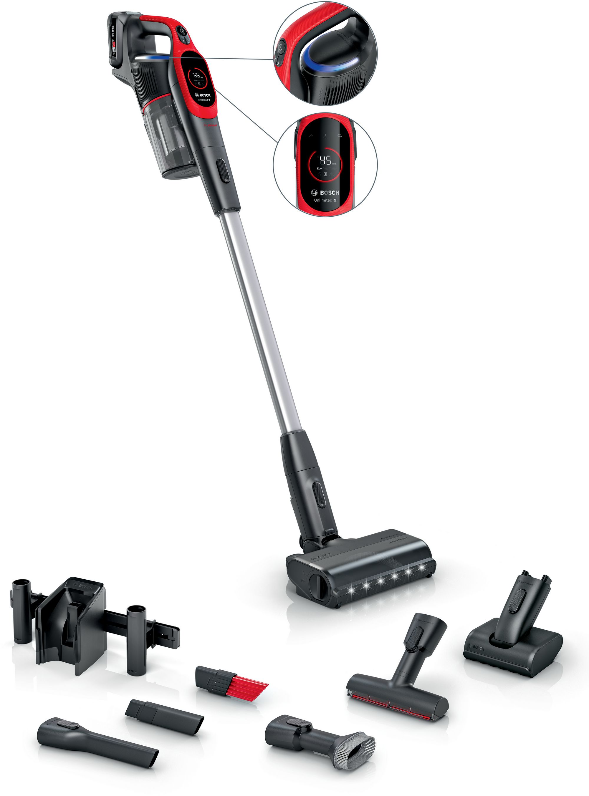 Bosch Aspiradora sin cable Unlimited 9 ProAnimal Rojo BBS931PET