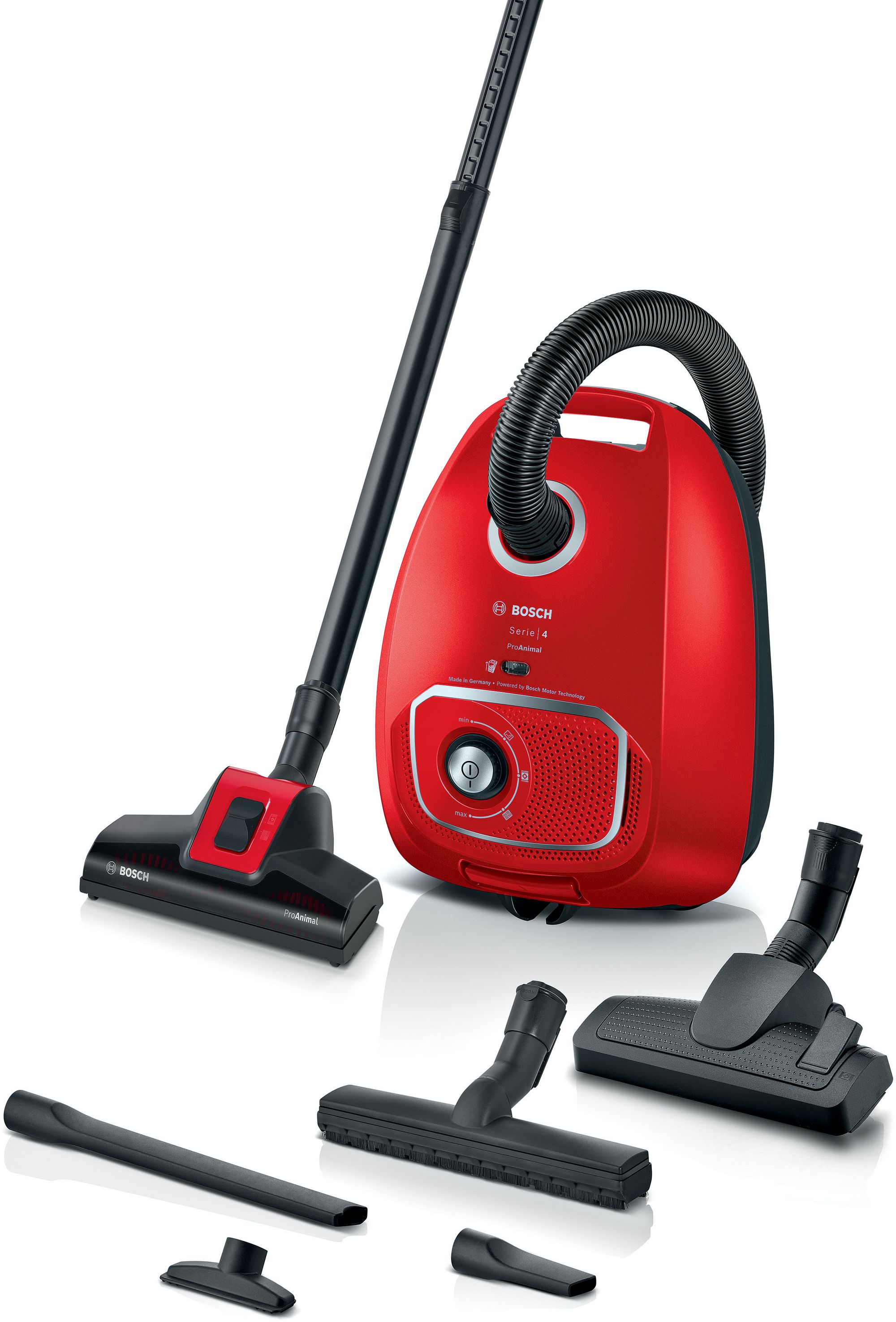 Bosch Serie 4 Aspirador con bolsa ProAnimal Rojo BGL41PET2H