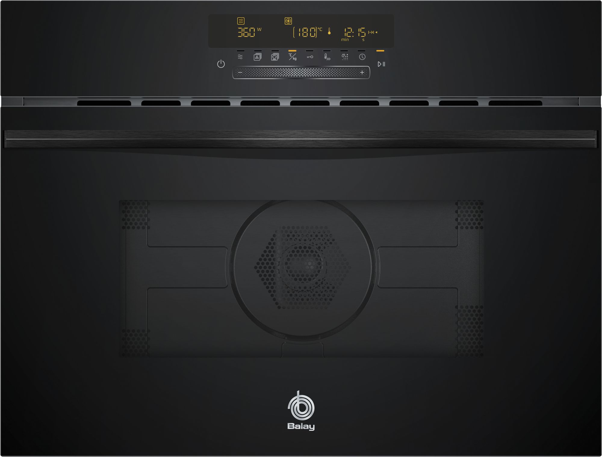 BalayHorno compacto con microondas 60 x 45 cm Cristal negro 3CW5179N3
