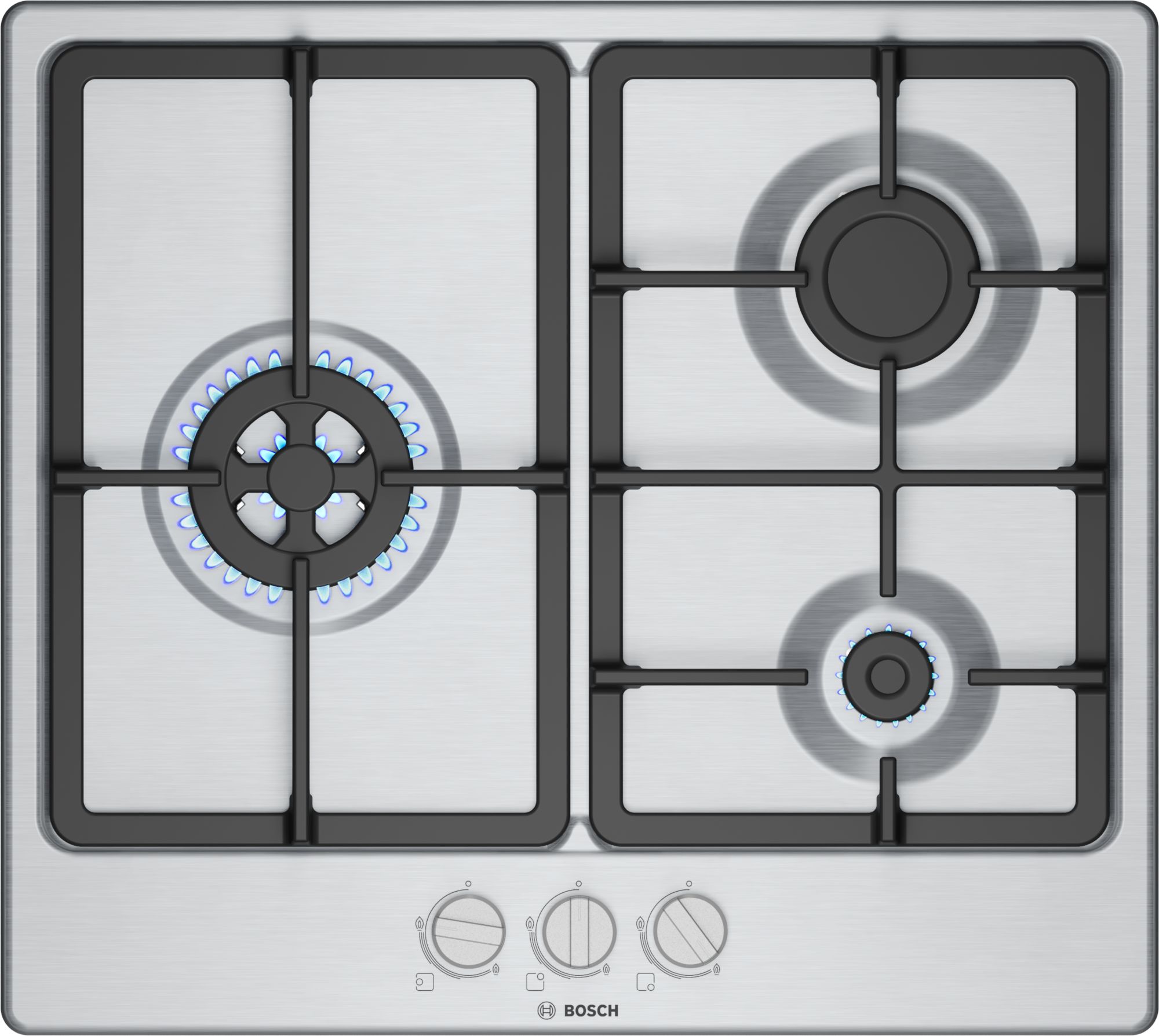 Bosch Serie 4 Placa de gas 60 cm Acero PGC6B5K90